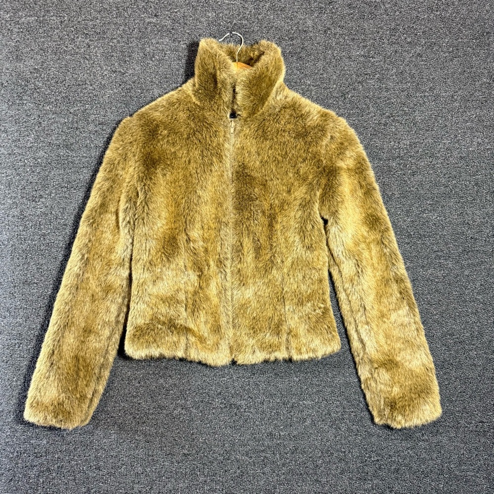 Vintage Women's Faux Fur Jacket, Small Medium 38